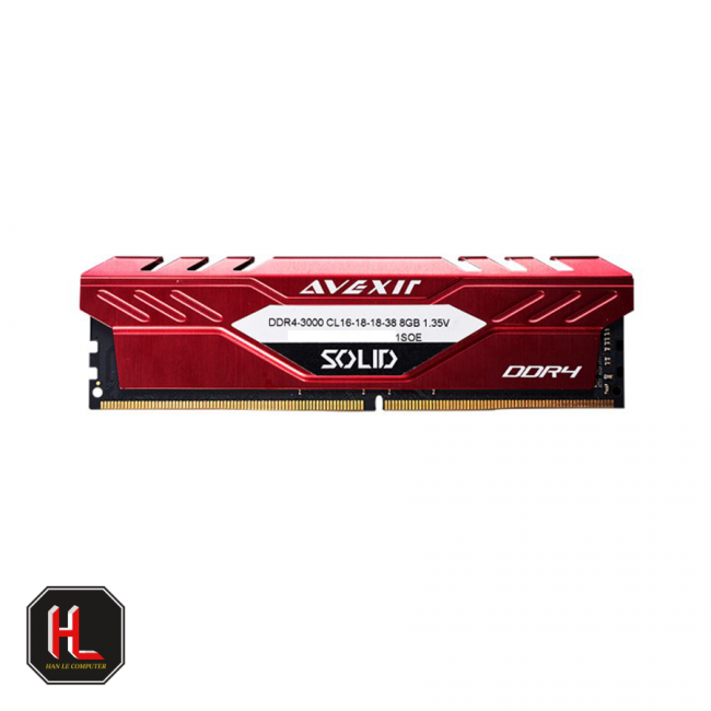 Ram AVEXIR 8GB/2666 (1*8GB) 1SOE – Solid Red