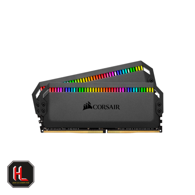 Ram Corsair DDR4, 3200MHz 32GB (2x16GB) DIMM, CL16,DOMINATOR PLATINUM RGB Black Heatspreader, RGB LED