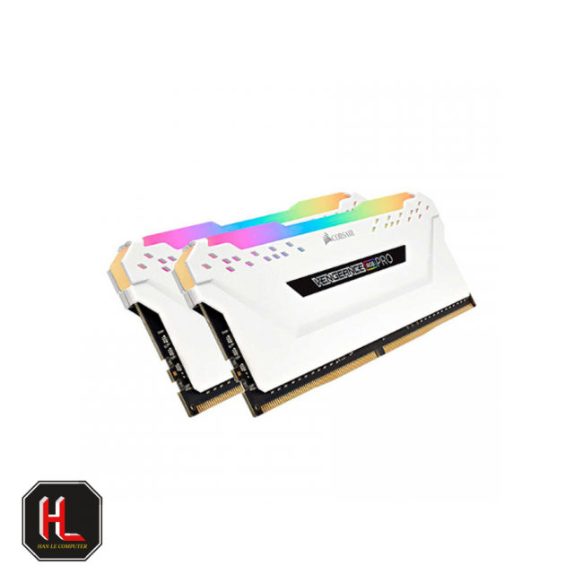 Ram Corsair DDR4 Vengeance RGB PRO Heat spreader, RGB LED, 3200MHz, CL16, 16GB (2x8GB) trắng CMW16GX4M2E3200C16W